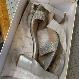Silver heels NIB